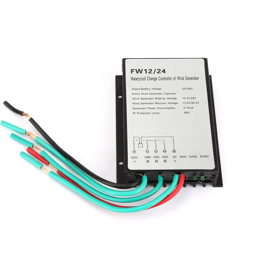 8000W MPPT Wind Turbine Charge Controller 24V System Low Wind Speed Boost Waterproof Regulator