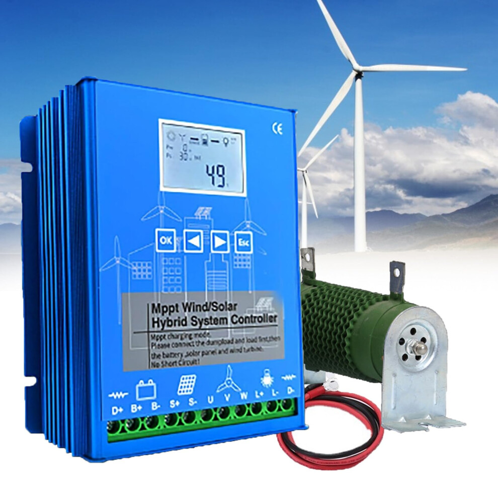 Mppt Boost Wind Turbine Solar Charge Controller 15000W 24V/48V Auto With Lcd And Dump Load 48V 9169991391861