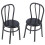 2 Chaises Miniatures Noires 1:12 pour Maison Poupée 1
