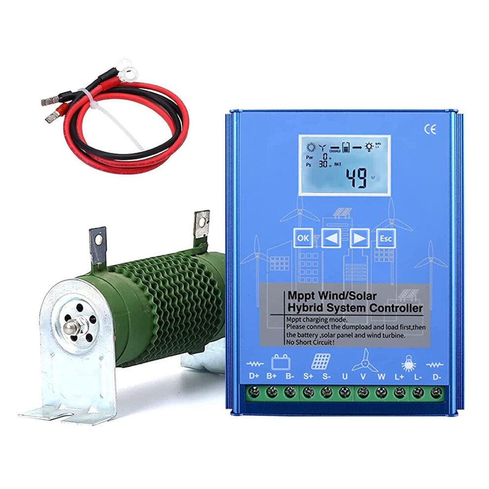 2000W Wind Solar Hybrid Mppt Charge Controller 12V 24V 48V Off Grid Smart Boost For Battery System 9310869815839