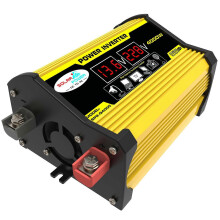 Convertisseur de puissance multifonction 4000 W pour voiture avec affichage LED et 2 ports USB.