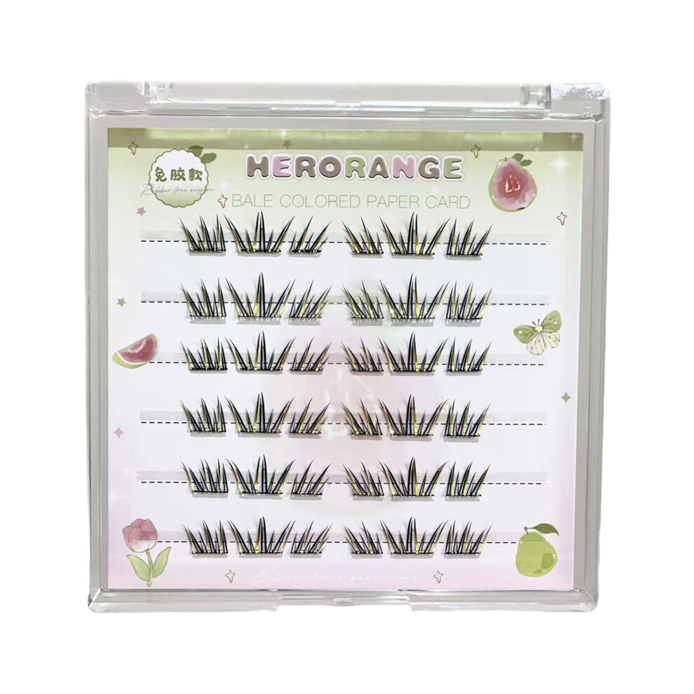 Creation-3C (6 Row Glue Free) Natural Thick Curly False Eyelashes 50 Char
