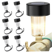 6PCS Solar Pool Lights for Above Ground Pool, Waterproof LED with Adjustable Band and Warm Illumination