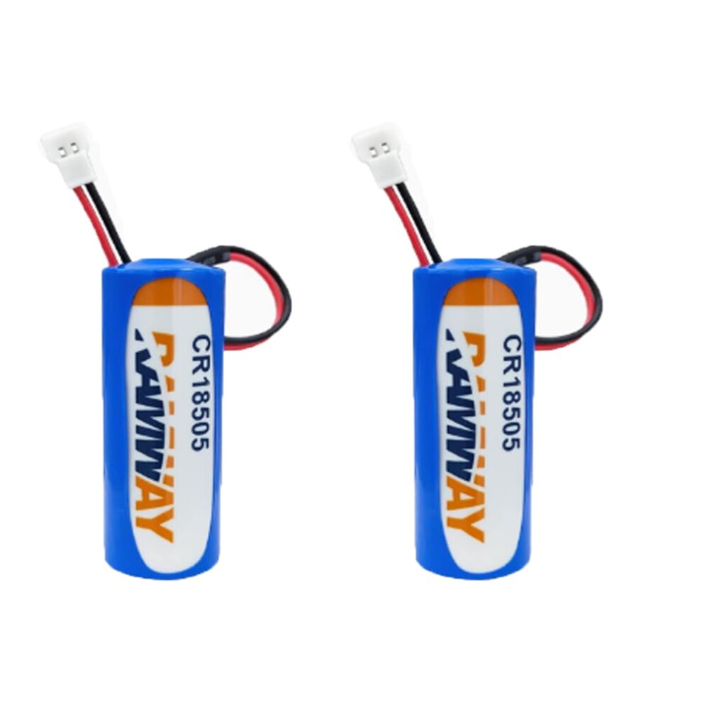 2Pack Cr18505 Lithium Battery 3V 3000Mah A Size Capacity With Plug For Electronics White 9771547459446