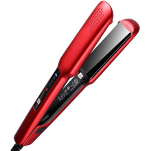 Curling Iron and Hair Straightener DualUse Ceramic with Adjustable Temperature for All Hair Types Red