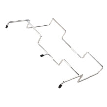 Over the Door Trash Bag Holder Stainless Steel Hanging Rack with UShaped Open Design and Dual Use Function