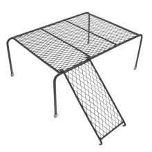 Sturdy Iron Wire Chicken Coop Shelf with Perch Ladder, Small Pet Exercise Platform for Cage Decor