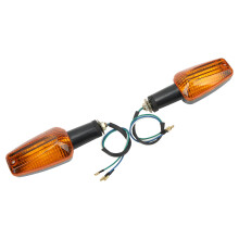 2Pcs Waterproof Motorcycle Turn Signal Light for CBR & CB Models Black Yellow