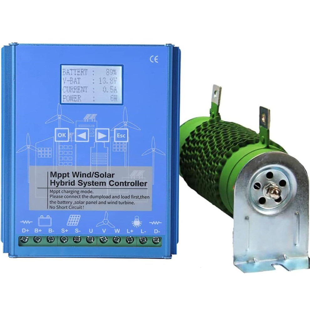 Mppt Wind Turbine Solar Hybrid Charge Controller 10000W Off Grid Auto 12V/24V/48V 8000W 24V 9169991392639