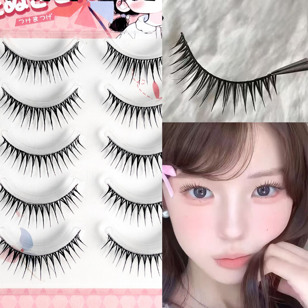 Zhouq-Outdoors Korean Wet Effect False Eyelashes For Women