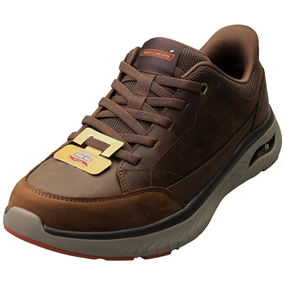 Skechers (11) Slip-Ins Arch Fit Crosser Mens Casual Trainers In Dark Brown