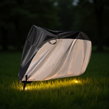 (210D silver black) Waterproof 210D Bike Cover for Mountain & Road Bikes