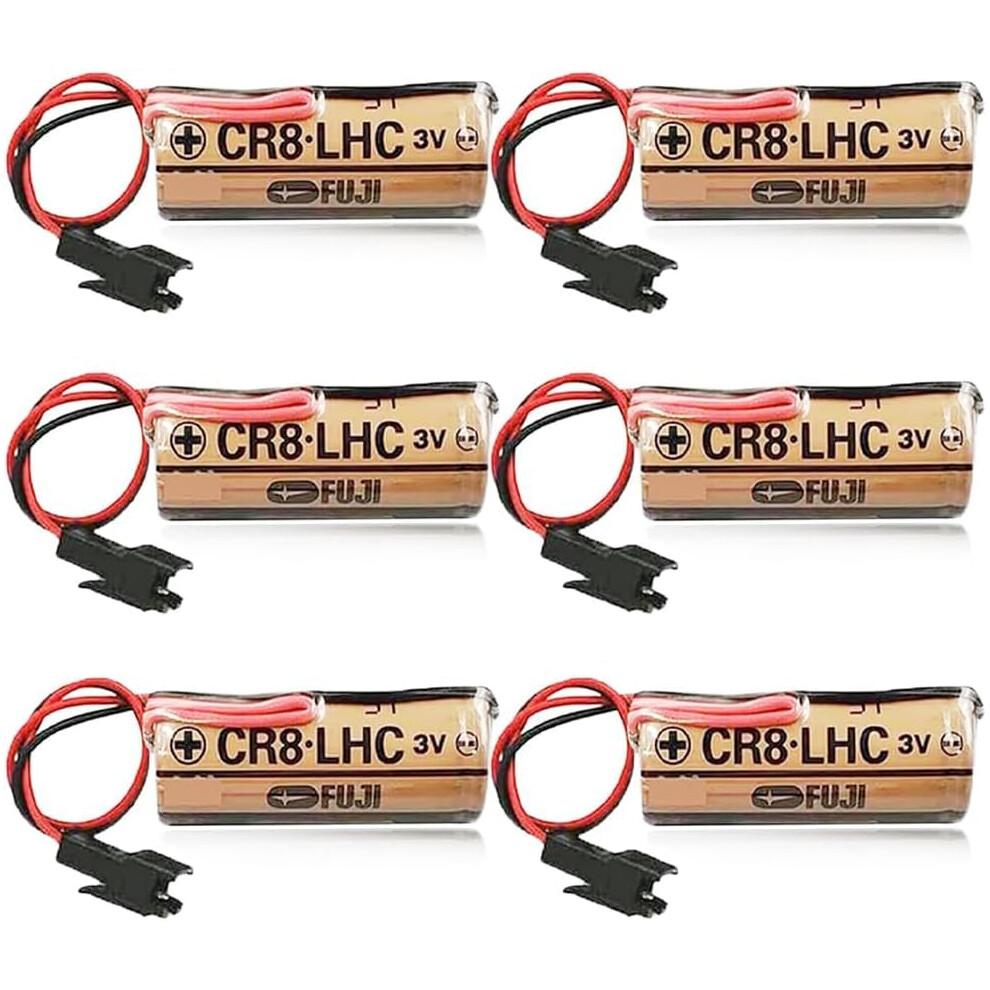 6 Pack 2600Mah 3V Cr8 Lhc Battery Replacement For Fuji Fdk With Longlasting Stable Power 9092120081008