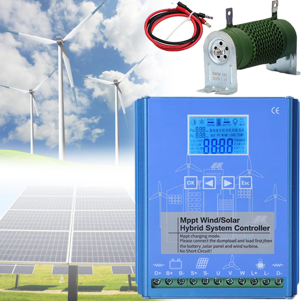 48V 4000W Mppt Wind Solar Hybrid Charge Controller With Lcd For Off Grid Renewable Energy Systems 9330225812449