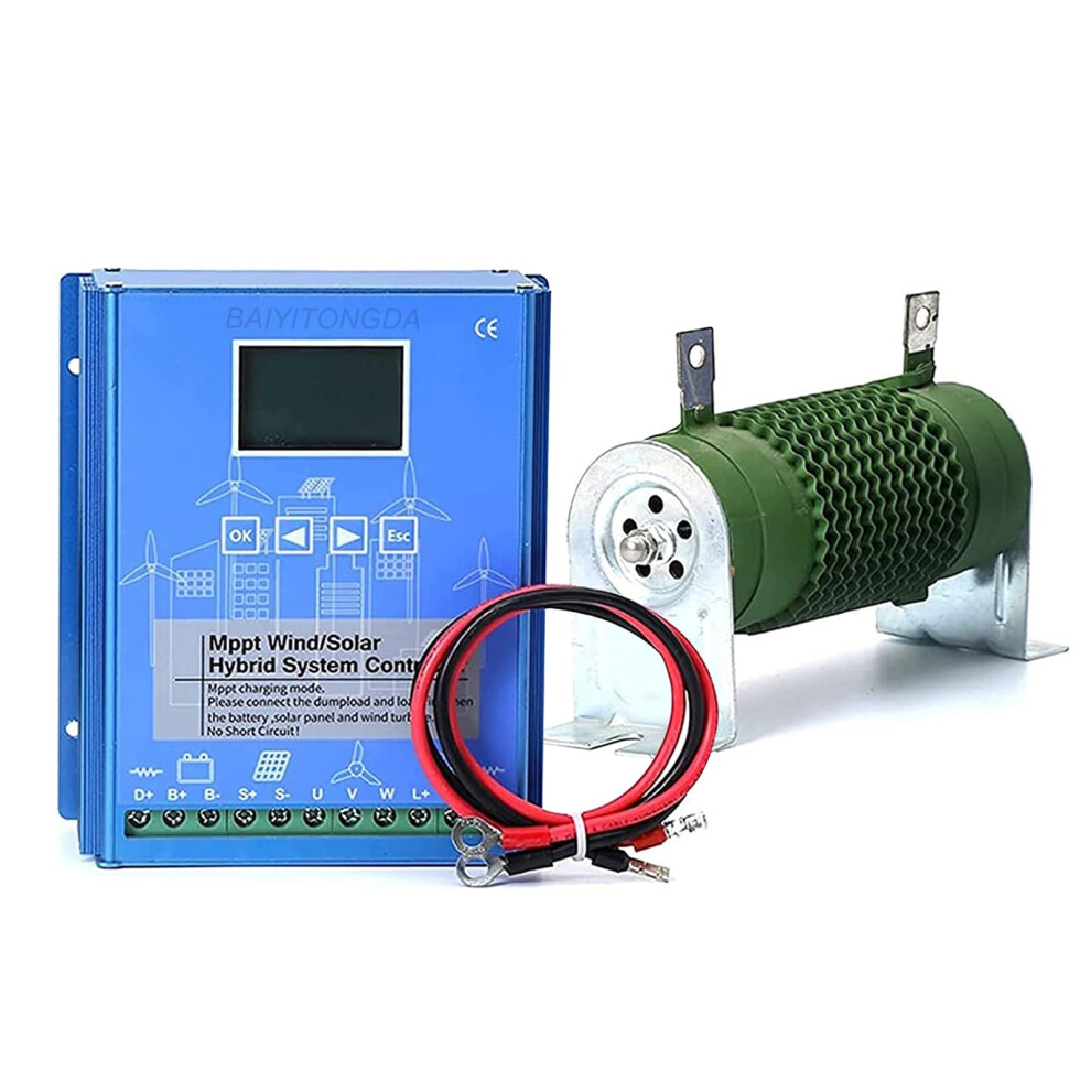 Mppt Wind Solar Hybrid Charge Controller With Dump Load 1600W 1000W Wind 600W Solar, 12V 24V 48V 9169991393827