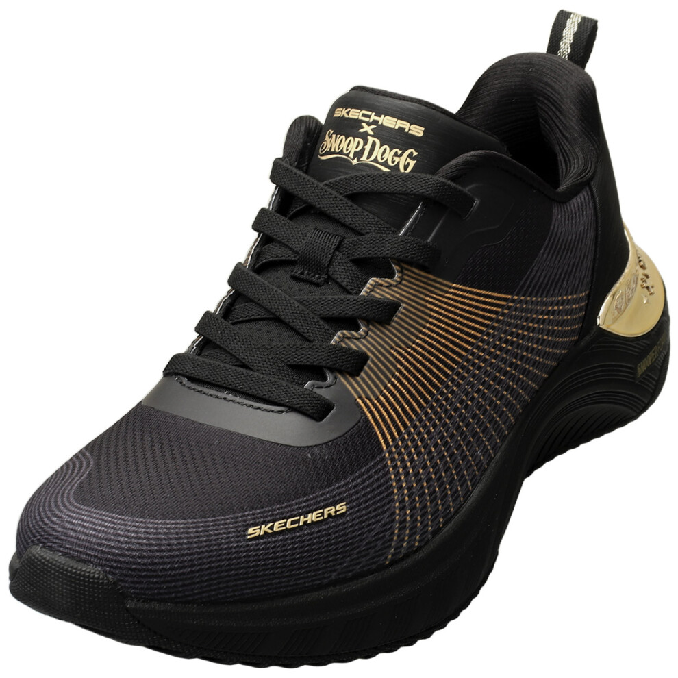 Skechers (4) Snoop Dogg Snoop Ace Womens Fashion Trainers In Black Gold