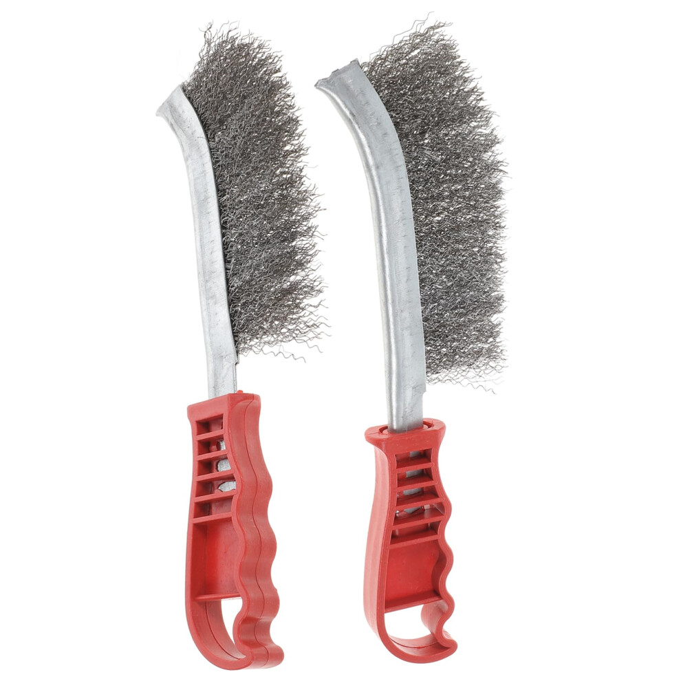 4Pcs Wire Brush Set For Rust Removal, Nonslip Grip, Steel Bristles, Grill And Industrial Cleaning 9169991396408