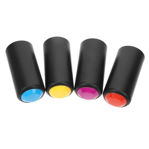 4pcs Screw On Microphone Battery Cover with Secure Lock, Plastic Cap Replacement for KTV Stage