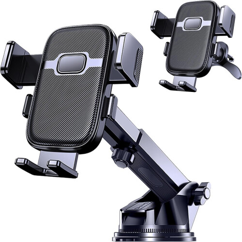 3 in 1 Car Phone Mount, Dashboard Vent Clip Holder 360 Adjustable