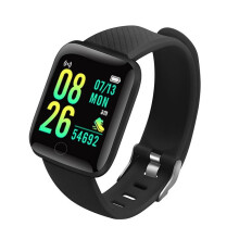 Smart-Fitness-Tracker 116Plus mit Farbbildschirm, Herzfrequenzmessung, Blutdruckmessung, Aktivitätsanzeige und Benachrichtigungen