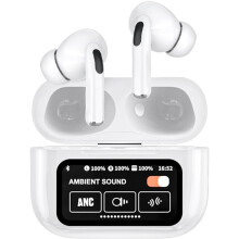 Wireless Bluetooth Earbuds with ANC, Touch Control Charging Case & Mic