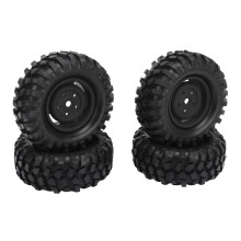 4 Stück RC Off-Road-Reifen aus Gummi, Durchmesser 96 mm, Schwarz, für Kletterfahrzeuge