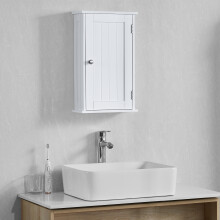 (White) Priano 1 Door Wall Storage Bathroom Home Cabinet