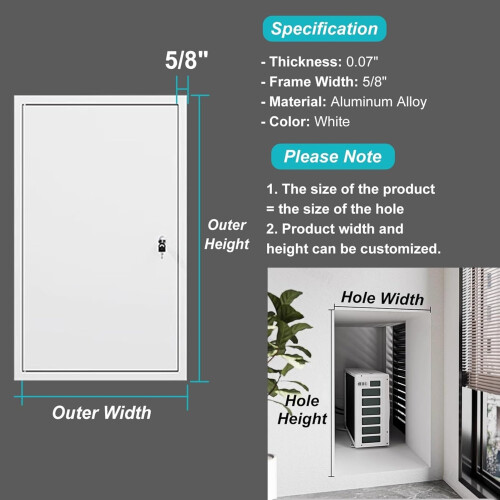 18x36in White Access Door Panel with Durable Locking Hatch for Wall Ceiling Plumbing Use 1
