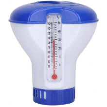 Floating Chlorine Dispenser with Thermometer, Adjustable Vents for Above Ground and Inground Pools