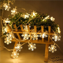 3X LED Snowflake String Light Outdoor for Holiday Lighting Decor Wedding Decor Light 1.5M 10Lamp