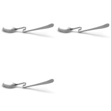 3X Cute Curved Spoon Teaspoon Unique Condiment Drink Hanging Tea Coffee Dessert Stainless Steel Drink Tableware