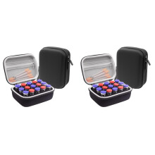 2X 15-Vaks Insulinefles Beschermhoes, Insulinefles Organizer Tas voor Diabetici Standaard 1ml, 3ml, 5ml en 10ml Flesjes