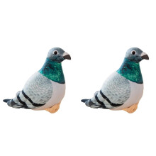 2X Bird Plush Toy Simulation Cute Animal Doll Photography Props Home Decoration Gift As Shown