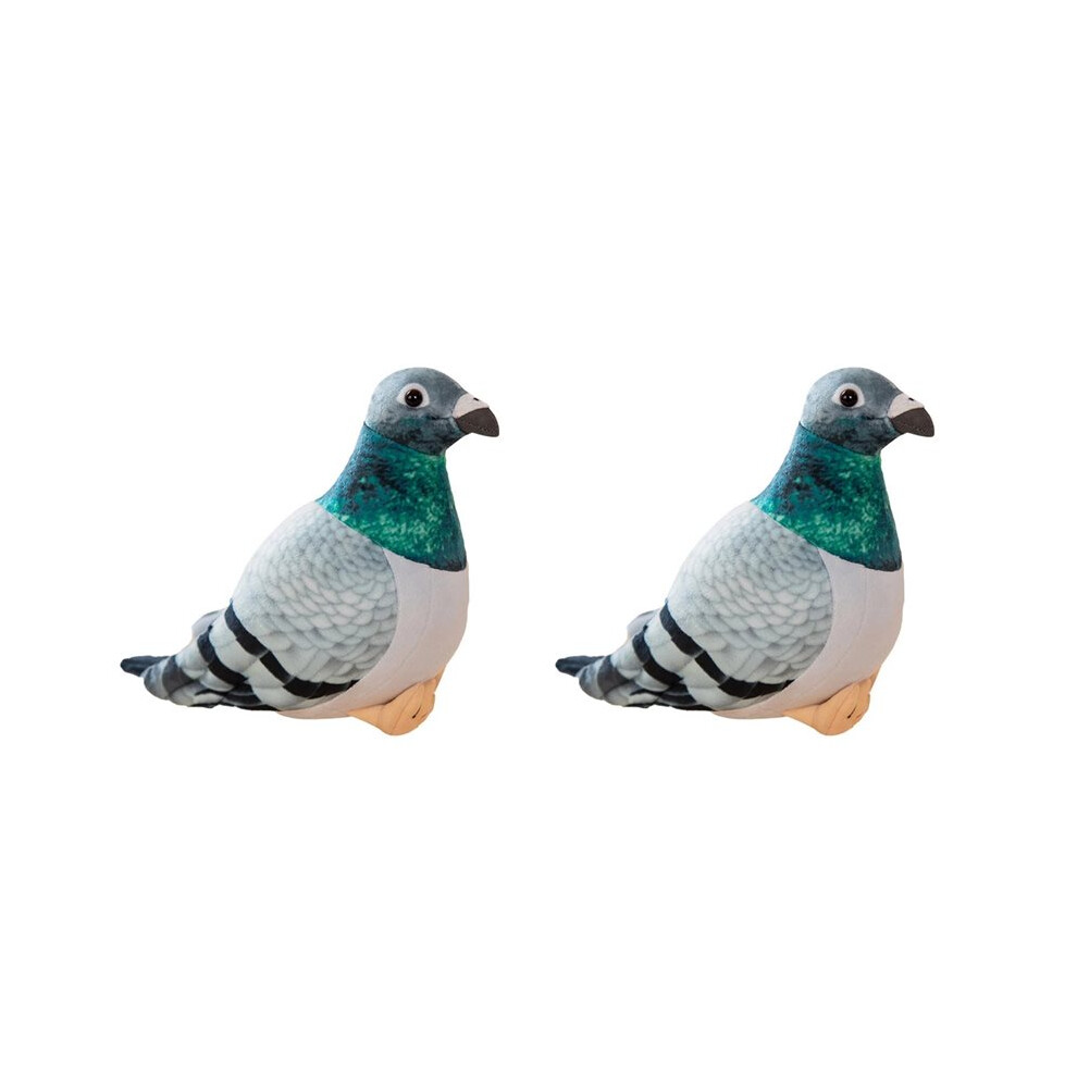 2X Bird Plush Toy Simulation Cute Animal Doll Photography Props Home Decoration Gift As Shown 6031417134204