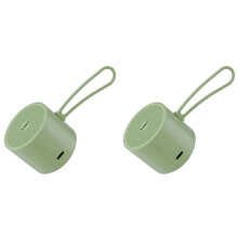 2X EWA A127 -Luidspreker Retro Compact Ontwerp Draagbare HiFi-Geluid Draadloze Stereomuziekspeler Groen