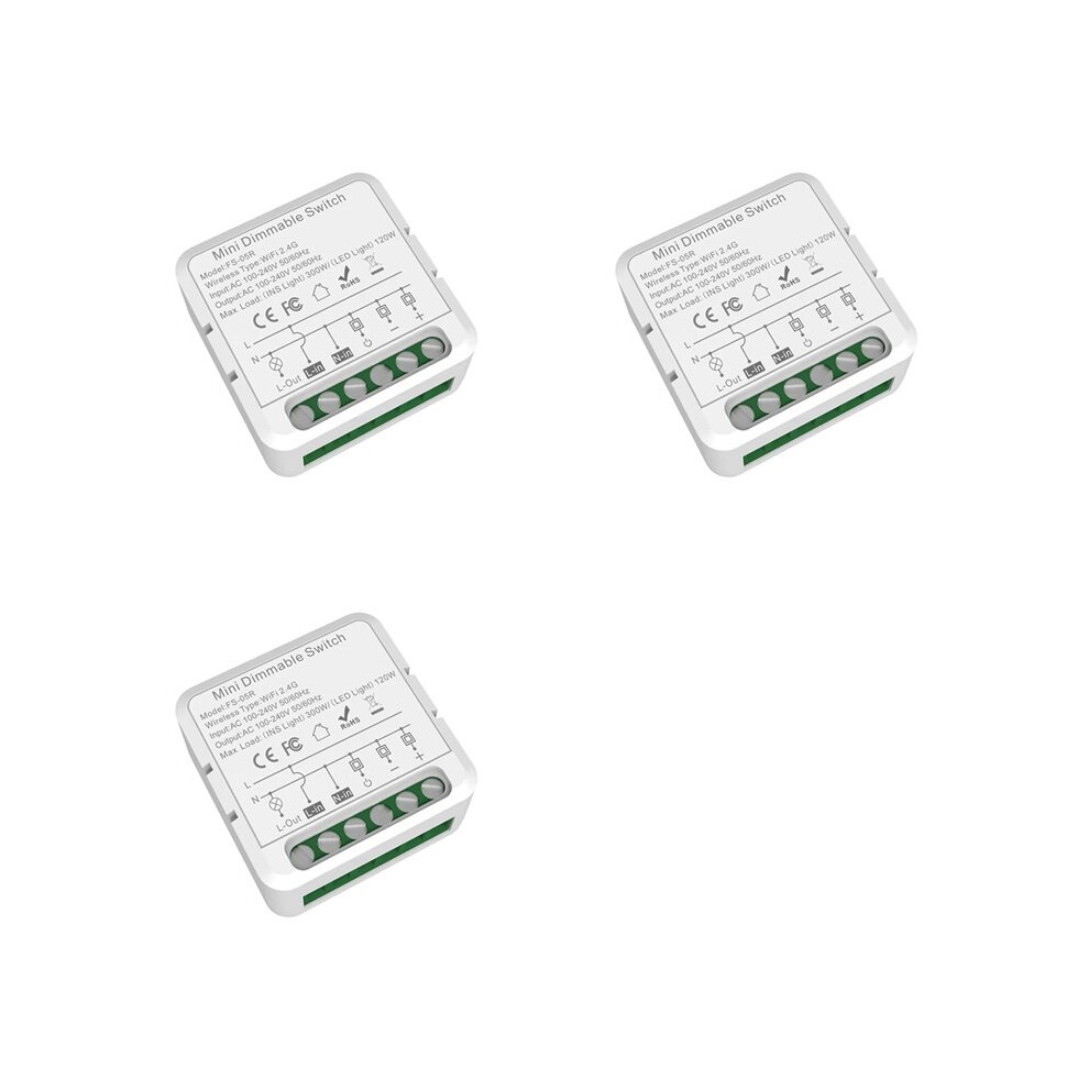 3X Tuya Dimmer Module Dimmable Wifi Home Automation Diy Breaker App Remote Control 4714120304004
