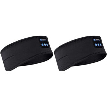 2X Fones de Ouvido Esportivos para Dormir com Faixa Elástica Sem Fio para Música, Máscara para Os Olhos, Fone de Ouvido Sem Fio , Faixa para