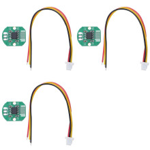 3X AS5600 Magnetischer Induktions-Winkelmesssensor, Hochpräzise 12-Bit mit 3-Poligem Kabel für Bürstenlosen Gimbal-Motor