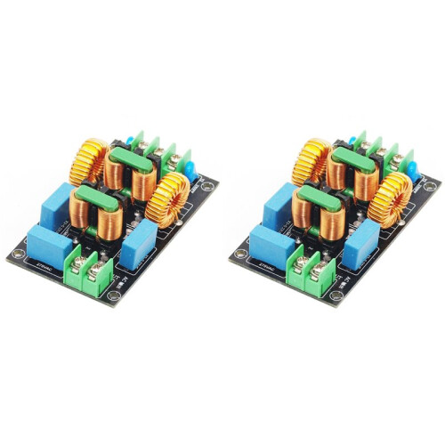 2X EMI Power Filter Board Audio Amplifier Power Supply Filter Common Mode High Current Electromagnetic HiFi Audio 10A