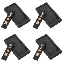4 Set 4 Inch Chinese Calligraphy Ink Stone with Ink Stick, Rectangle Ink Stone Tray for Traditional Calligraphy Practice
