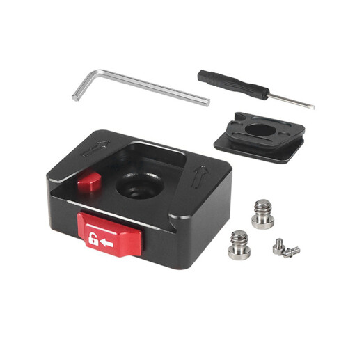 2X Anti-Shake  Quick-Release Mount Kit Sportcamera Quick-Release Kit Geschikt voor Invullichtmicrofoonmonitor 2
