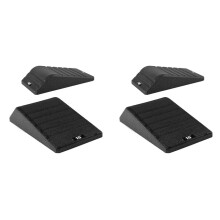 4 Pezzi Squat Wedge Block Antiscivolo Professionale Rampa Inclinata per Squat Blocco Sollevamento Polpacci Cuneo Yoga Attrezzatura Nero