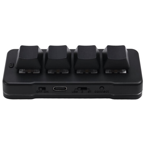 2X MK424Pro 4-Key  Customized Keyboard+Mechanical   USB+BT+2.4G Connection Black 2