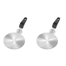 2X Płyta Adaptera do Kuchenki Indukcyjnej 13 cm/5,1 Cala Ze Stali Nierdzewnej, Radiator do Aluminiowego i Stalowego Ekspresu do Kawy Moka