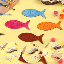 144 Pcs Wood Cutouts Unfinished Wooden Cutouts with Holes Blank Wooden Hanging with Twine for DIY Crafts Party
