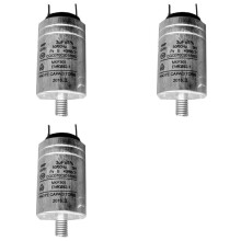 3X Condensatore MKP-3UF 450 V CA per Lavastoviglie con Alloggiamento In Alluminio
