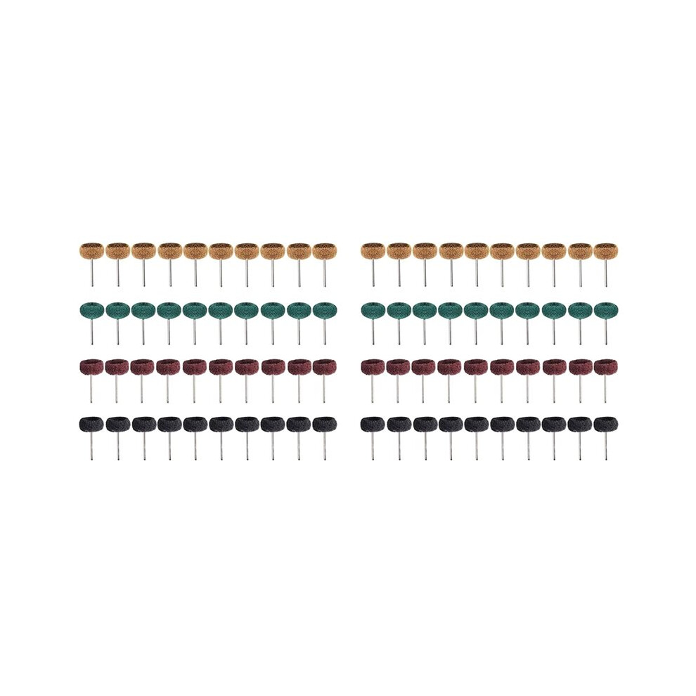 80 Pcs Abrasive Wheel Buffing Polishing Wheel Set, Nylon Fiber Brushed Grinding For Rotary Tool 6032337759133