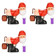 Funny Santa Bubble Blowing Machine with Flashing Lights&Music, Christmas Bubble Blower for Outdoor&Indoor Activity 3Set