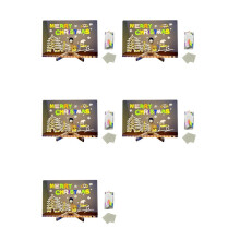5X LED Note Board with Colors, 2025 Glowing LED Drawing Board for Kids, LED Not Board with Stand and 7 Color Markers L