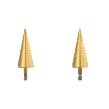 2pcs 4-32mm HSS Straight  Step Drill Bit Wood Metal Hole Cutter Core Drill Bit Pagoda Drill Bit